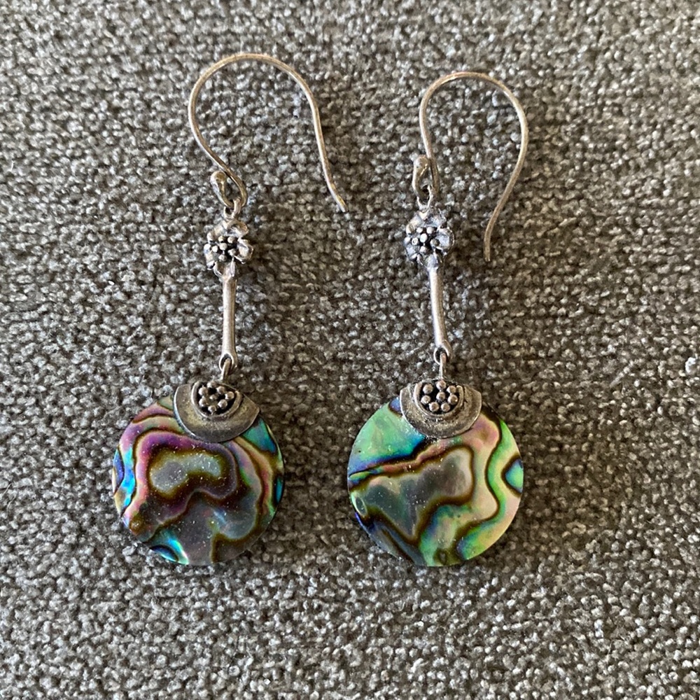 Abalone sterling earrings